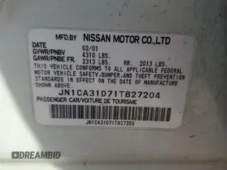 2001 Nissan Maxima GXE z VIN JN1CA31D71T827204, wystawiony jako Copart lot #71219104 z przebiegiem 195 343 mil mil oraz Szkoda całkowita • Salvage title. Historia ofert i sprzedaży dostępna na DreamBid. Obrazek 12.