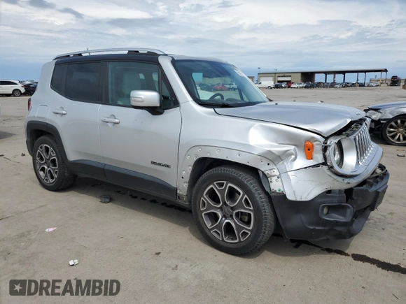 2015 Jeep Renegade Limited with VIN ZACCJADT0FPB57482, listed as a Copart auction lot 50270575 with 100,253 mi miles and Salvage Title. Bid and sale history available at DreamBid. Image 4.