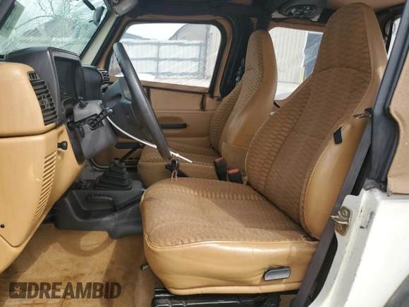 1998 Jeep Wrangler SE with VIN 1J4FY29P6WP796472, listed as a Copart auction lot 54879025 with 118,664 mi miles and Salvage title. Bid and sale history available at DreamBid. Image 7.