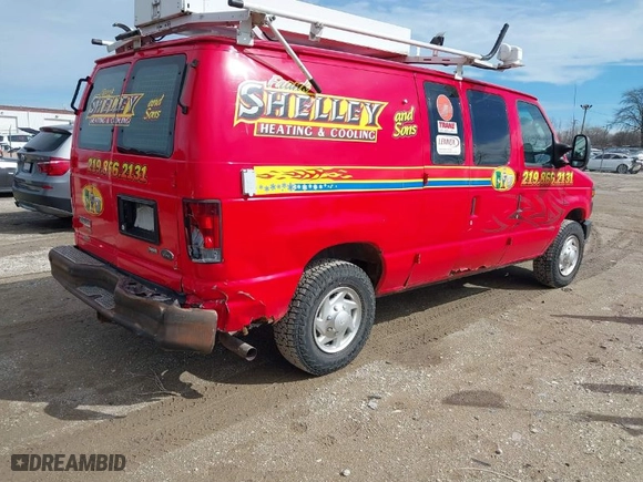 2011 Ford Econoline Cargo Van Commercial with VIN 1FTNE2EL1BDA88476, listed as a IAAI auction lot 41801712 with 179,149 mi miles. Bid and sale history available at carsss.com. Image 4.