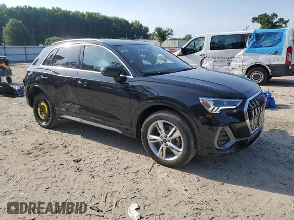 2024 Audi Q3 S line Premium Plus with VIN WA1EECF37R1174868, listed as a Copart auction lot 61827255 with 1,054 mi miles and Salvage title. Bid and sale history available at DreamBid. Image 4.