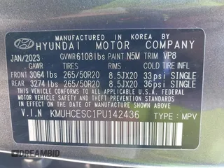 2023 Genesis GV80 с VIN KMUHCESC1PU142436, выставлен на аукционе IAAI как лот 41337461 с пробегом 13 420 миль миль и . История ставок и продаж доступна на DreamBid. Изображение 9.