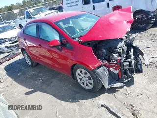 2015 Kia Rio LX with VIN KNADM4A39F6496537, listed as a IAAI auction lot 41795758 with 1 mi miles. Bid and sale history available at carsss.com. Image 1.
