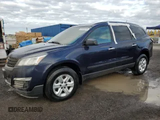 2015 Chevrolet Traverse LS z VIN 1GNKRFED6FJ113457, wystawiony jako Copart lot #55216895 z przebiegiem Nie podano mil oraz Szkoda całkowita • Salvage title. Historia ofert i sprzedaży dostępna na DreamBid. Obrazek 1.