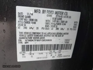2015 Ford Explorer Limited with VIN 1FM5K7F85FGB30809, listed as a IAAI auction lot 41499836 with 102,332 mi miles. Bid and sale history available at carsss.com. Image 9.