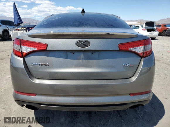 2013 Kia Optima SX with VIN 5XXGR4A62DG154244, listed as a Copart auction lot 55768695 with 92,345 mi miles and Salvage title. Bid and sale history available at DreamBid. Image 6.