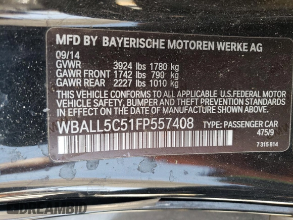 2015 BMW Z4 sDrive28i z VIN WBALL5C51FP557408, wystawiony jako Copart lot #55568525 z przebiegiem Nie podano mil oraz Szkoda całkowita • Salvage title. Historia ofert i sprzedaży dostępna na DreamBid. Obrazek 12.