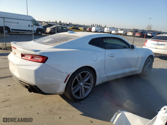 2017 Chevrolet Camaro 2LT with VIN 1G1FD1RX8H0164606, listed as a Copart auction lot 43161985 with 55,203 mi miles and Salvage Title. Bid and sale history available at carsss.com. Image 3.