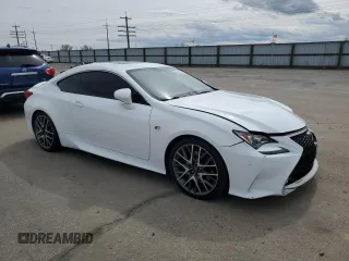 2015 Lexus RC 350 with VIN JTHSE5BC7F5000716, listed as a Copart auction lot 52376065 with 47,009 mi miles and Salvage Title. Bid and sale history available at carsss.com. Image 4.