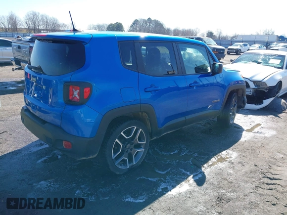 2020 Jeep Renegade Sport with VIN ZACNJAAB0LPM01438, listed as a IAAI auction lot 41608573 with 90,053 mi miles and . Bid and sale history available at carsss.com. Image 4.