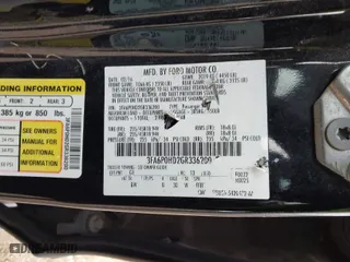 2016 Ford Fusion SE with VIN 3FA6P0HD2GR336200, listed as a IAAI auction lot 41823825 with 182,606 mi miles. Bid and sale history available at carsss.com. Image 9.