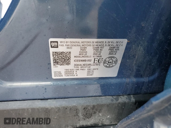 2024 GMC Terrain Denali с VIN 3GKALXEG4RL117871, выставлен на аукционе Copart как лот 60085805 с пробегом Не указан миль и Списание • Salvage title. История ставок и продаж доступна на DreamBid. Изображение 13.