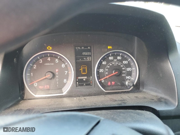 2007 Honda CR-V LX with VIN JHLRE383X7C016386, listed as a Copart auction lot 52617335 with 195,655 mi miles and Salvage Title. Bid and sale history available at carsss.com. Image 9.