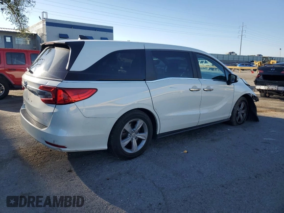 2019 Honda Odyssey EX-L z VIN 5FNRL6H78KB026336, wystawiony jako Copart lot #57120535 z przebiegiem 85 826 mil mil oraz Szkoda całkowita • Salvage title. Historia ofert i sprzedaży dostępna na DreamBid. Obrazek 3.
