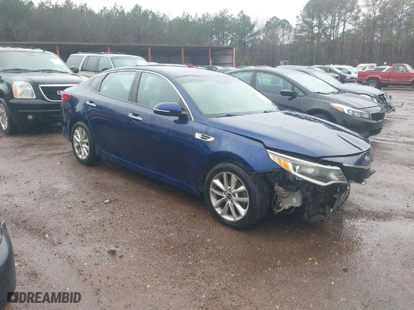 2017 Kia Optima LX with VIN 5XXGT4L37HG125705, listed as a IAAI auction lot 41542959 with 106,819 mi miles. Bid and sale history available at carsss.com. Image 1.