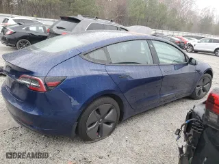 2018 Tesla Model 3 Long Range Battery with VIN 5YJ3E1EA4JF013066, listed as a Copart auction lot 81991904 with 51,827 mi miles and Salvage Title. Bid and sale history available at carsss.com. Image 3.