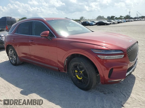 2022 Genesis GV70 2.5T with VIN KMUMADTB1NU067187, listed as a Copart auction lot 58198425 with 19,019 mi miles and Salvage title. Bid and sale history available at DreamBid. Image 4.