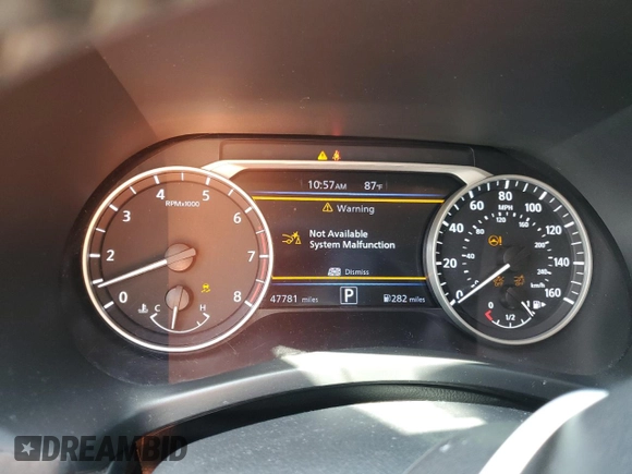 2021 Nissan Sentra SV with VIN 3N1AB8CV0MY313150, listed as a Copart auction lot 63597075 with 47,781 mi miles and Salvage title. Bid and sale history available at DreamBid. Image 9.