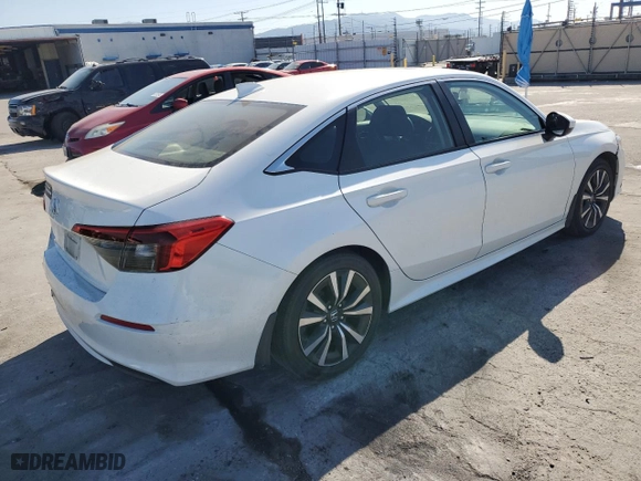 2022 Honda Civic Sedan EX with VIN JHMFE1F72NX000939, listed as a Copart auction lot 52257285 with 37,273 mi miles and Salvage Title. Bid and sale history available at carsss.com. Image 3.
