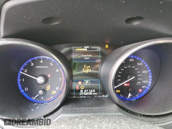 2019 Subaru Legacy Premium with VIN 4S3BNAF6XK3016235, listed as a Copart auction lot 58318305 with 76,208 mi miles and Salvage title. Bid and sale history available at DreamBid. Image 9.