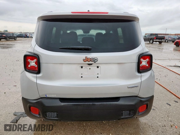 2017 Jeep Renegade Latitude with VIN ZACCJABB5HPE40221, listed as a Copart auction lot 58489125 with 185,136 mi miles and Salvage title. Bid and sale history available at DreamBid. Image 6.