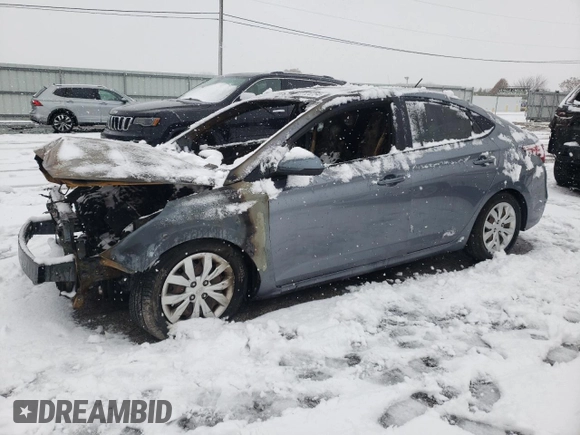 2018 Hyundai Accent SEL with VIN 3KPC24A3XJE020966, listed as a Copart auction lot 81124754 with 0 mi miles and Non Repairable. Bid and sale history available at carsss.com. Image 1.