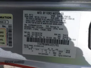 2016 Ford Mustang V6 with VIN 1FATP8EM9G5221795, listed as a IAAI auction lot 42500647 with 125,645 mi miles and . Bid and sale history available at DreamBid. Image 9.