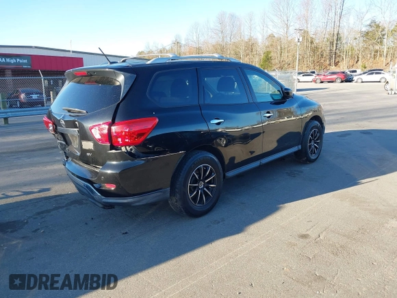 2018 Nissan Pathfinder S with VIN 5N1DR2MN0JC638981, listed as a IAAI auction lot 41823136 with 159,217 mi miles and . Bid and sale history available at DreamBid. Image 4.