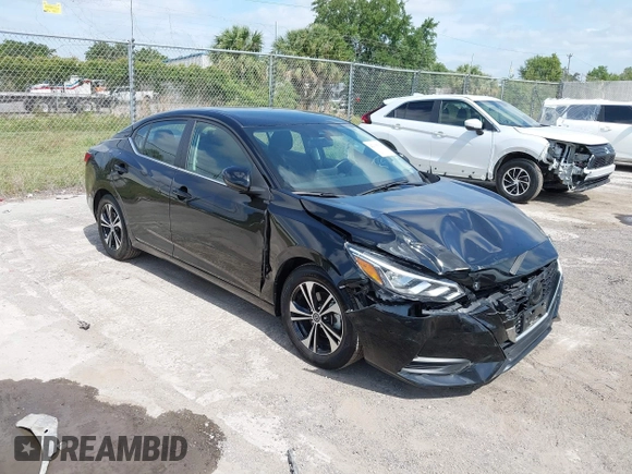 2023 Nissan Sentra SV with VIN 3N1AB8CV8PY240761, listed as a IAAI auction lot 42115618 with 49,078 mi miles. Bid and sale history available at carsss.com. Image 1.