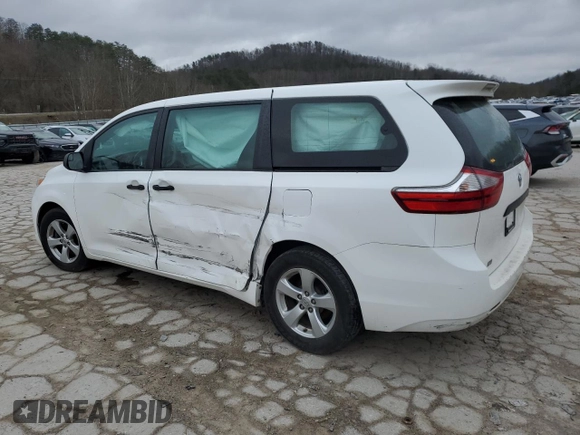 2017 Toyota Sienna L with VIN 5TDZZ3DC4HS785327, listed as a Copart auction lot 49284405 with 86,225 mi miles and Salvage Title. Bid and sale history available at DreamBid. Image 2.