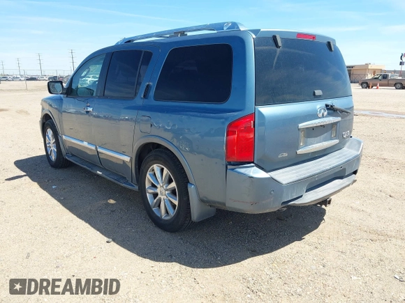 2008 Infiniti QX56 with VIN 5N3AA08C48N907934, listed as a IAAI auction lot 42070287 with 220,766 mi miles. Bid and sale history available at carsss.com. Image 3.