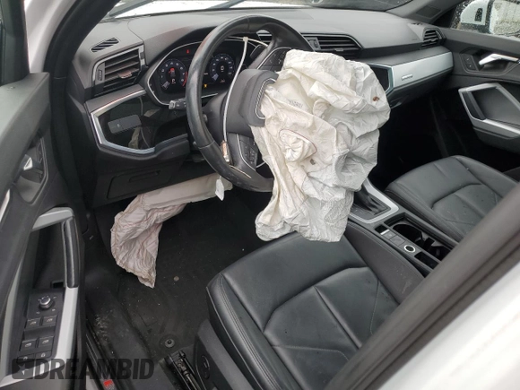 2021 Audi Q3 S line Premium with VIN WA1DECF36M1025713, listed as a Copart auction lot 55221215 with Not provided miles and Salvage title. Bid and sale history available at DreamBid. Image 8.