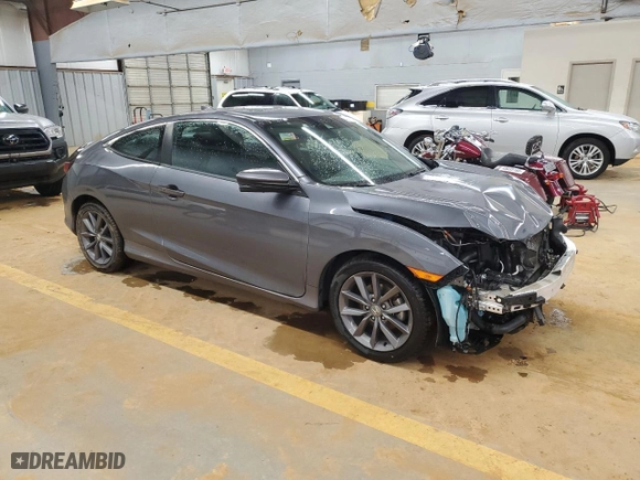 2020 Honda Civic Coupe EX with VIN 2HGFC3B36LH350602, listed as a Copart auction lot 42286955 with 72,059 mi miles and Salvage Title. Bid and sale history available at carsss.com. Image 4.