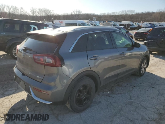 2017 Kia Niro LX with VIN KNDCB3LC8H5092455, listed as a Copart auction lot 48002805 with 107,217 mi miles and Salvage Title. Bid and sale history available at carsss.com. Image 3.