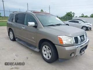 2006 Nissan Armada LE z VIN 5N1AA08A86N741065, wystawiony jako IAAI lot #42493454 z przebiegiem 162 082 mil mil oraz . Historia ofert i sprzedaży dostępna na DreamBid. Obrazek 1.