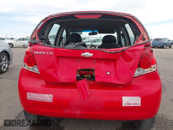 2006 Chevrolet Aveo LS with VIN KL1TD66696B652250, listed as a IAAI auction lot 42015003 with 143,336 mi miles and . Bid and sale history available at DreamBid. Image 17.