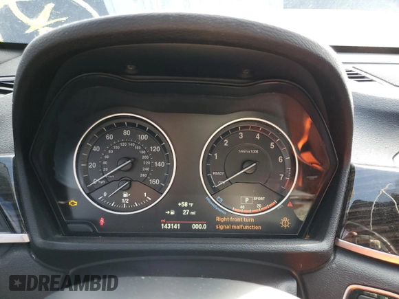 2017 BMW X1 xDrive28i with VIN WBXHT3C37H5F76075, listed as a Copart auction lot 53315395 with 143,141 mi miles and Clean title. Bid and sale history available at DreamBid. Image 9.