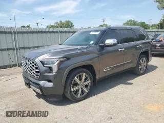 2023 Toyota Sequoia SR5 with VIN 7SVAAABA1PX007351, listed as a Copart auction lot 52858825 with 38,137 mi miles and Salvage Title. Bid and sale history available at carsss.com. Image 1.