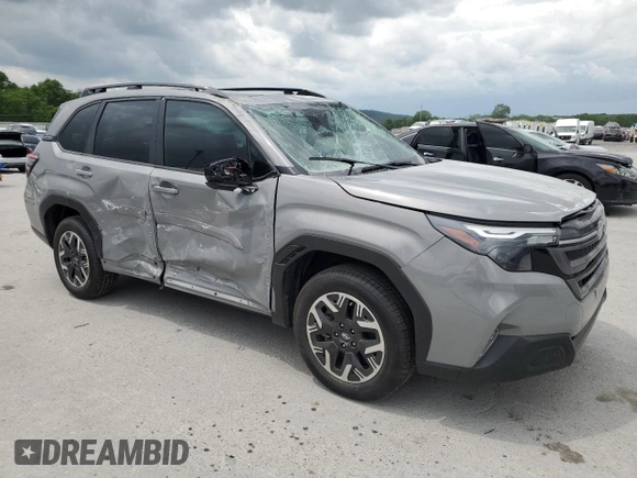 2025 Subaru Forester Premium z VIN JF2SLDBC0SH521532, wystawiony jako Copart lot #55326615 z przebiegiem 2 133 mil mil oraz Szkoda całkowita • Salvage title. Historia ofert i sprzedaży dostępna na DreamBid. Obrazek 4.