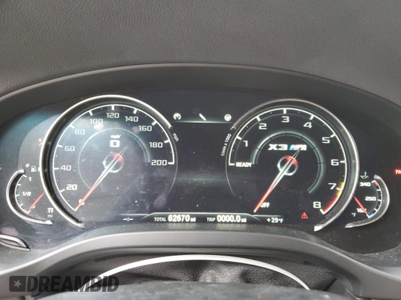 2020 BMW X3 M Competition z VIN 5YMTS0C0XL9B17548, wystawiony jako Copart lot #45018825 z przebiegiem 62 670 mil mil oraz Szkoda całkowita • Salvage title. Historia ofert i sprzedaży dostępna na DreamBid. Obrazek 9.