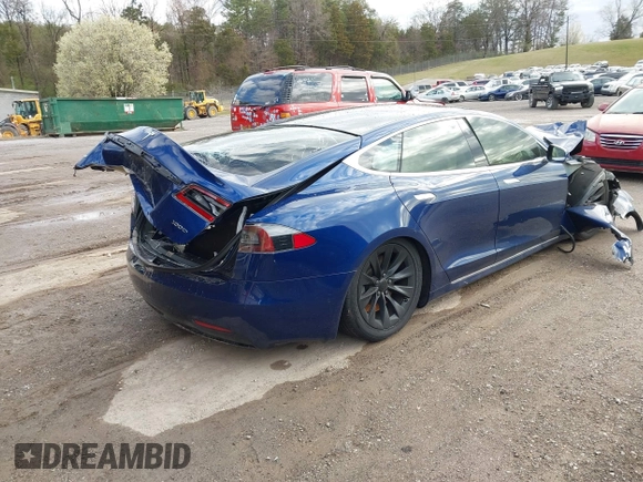 2017 Tesla Model S 100D with VIN 5YJSA1E27HF220982, listed as a IAAI auction lot 41731047 with Not Provided miles and . Bid and sale history available at DreamBid. Image 4.