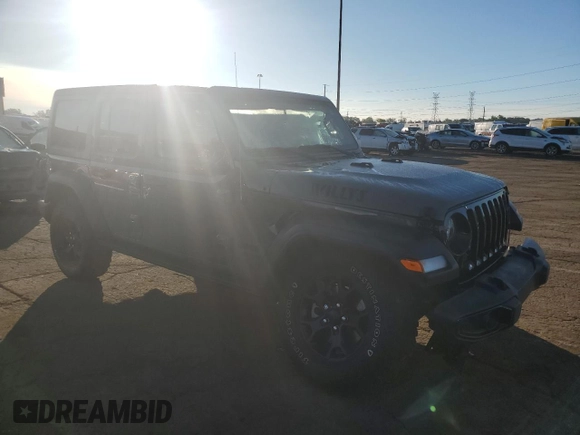 2021 Jeep Wrangler Unlimited Sport Altitude with VIN 1C4HJXDG7MW636496, listed as a Copart auction lot 69682504 with 29,752 mi miles and Salvage Title. Bid and sale history available at carsss.com. Image 4.