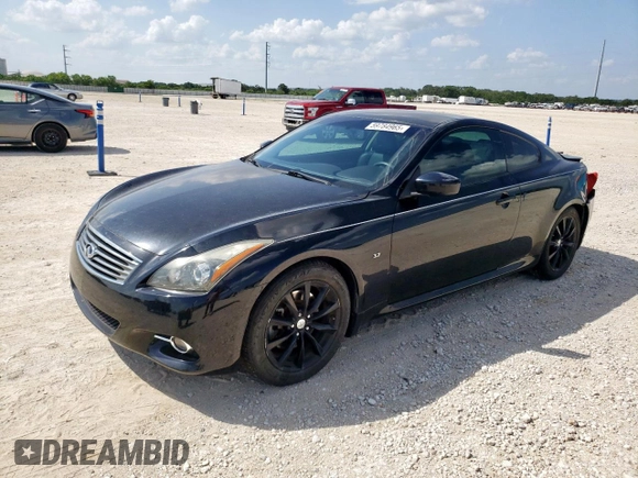 2014 Infiniti Q60 Journey with VIN JN1CV6EK7EM111921, listed as a Copart auction lot 59784965 with 119,379 mi miles and Salvage title. Bid and sale history available at DreamBid. Image 1.