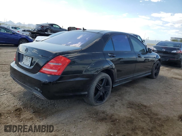2012 Mercedes-Benz S 550 with VIN WDDNG9EB1CA477248, listed as a Copart auction lot 56546595 with 128,973 mi miles and Salvage title. Bid and sale history available at DreamBid. Image 3.