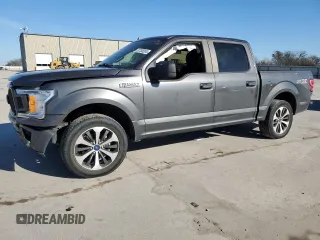 2020 Ford F-150 XL with VIN 1FTEW1CPXLKD42809, listed as a Copart auction lot 87208204 with 104,049 mi miles and Salvage Title. Bid and sale history available at carsss.com. Image 1.