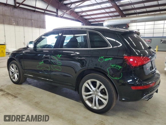 2017 Audi SQ5 Premium Plus with VIN WA1CCAFP9HA039653, listed as a Copart auction lot 62932125 with 54,834 mi miles and Salvage title. Bid and sale history available at DreamBid. Image 2.