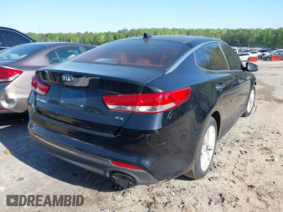 2016 Kia Optima EX z VIN 5XXGU4L35GG066083, wystawiony jako IAAI lot #41828804 z przebiegiem 112 396 mil mil oraz . Historia ofert i sprzedaży dostępna na DreamBid. Obrazek 4.