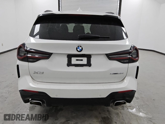 2024 BMW X3 sDrive30i with VIN 5UX43DP08R9W57559, listed as a Copart auction lot 52648995 with 23,026 mi miles and Clean Title. Bid and sale history available at DreamBid. Image 6.