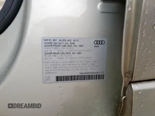 2013 Audi Q5 Premium Plus с VIN WA1DGAFP6DA081779, выставлен на аукционе Copart как лот 55626925 с пробегом 134 712 миль миль и Списание • Salvage title. История ставок и продаж доступна на DreamBid. Изображение 12.