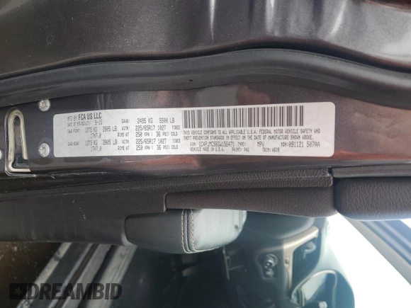 2016 Jeep Cherokee Latitude с VIN 1C4PJMCS6GW156471, выставлен на аукционе Copart как лот 54833225 с пробегом 127 531 миль миль и Списание • Salvage title. История ставок и продаж доступна на DreamBid. Изображение 13.